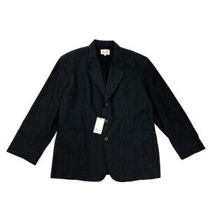 Jay Y Ko Studio Mens L Black New Pocket Lined Vintage Blazer Jacket